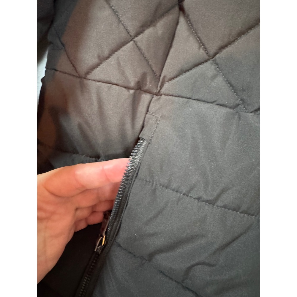 HFX Outdoors Puffer Jacket Womens Medium Black Quilted Water Resistant Hooded - Picture 6 of 10